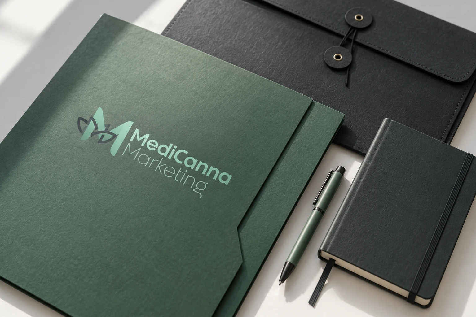 Branded presentation folder and strategy documents